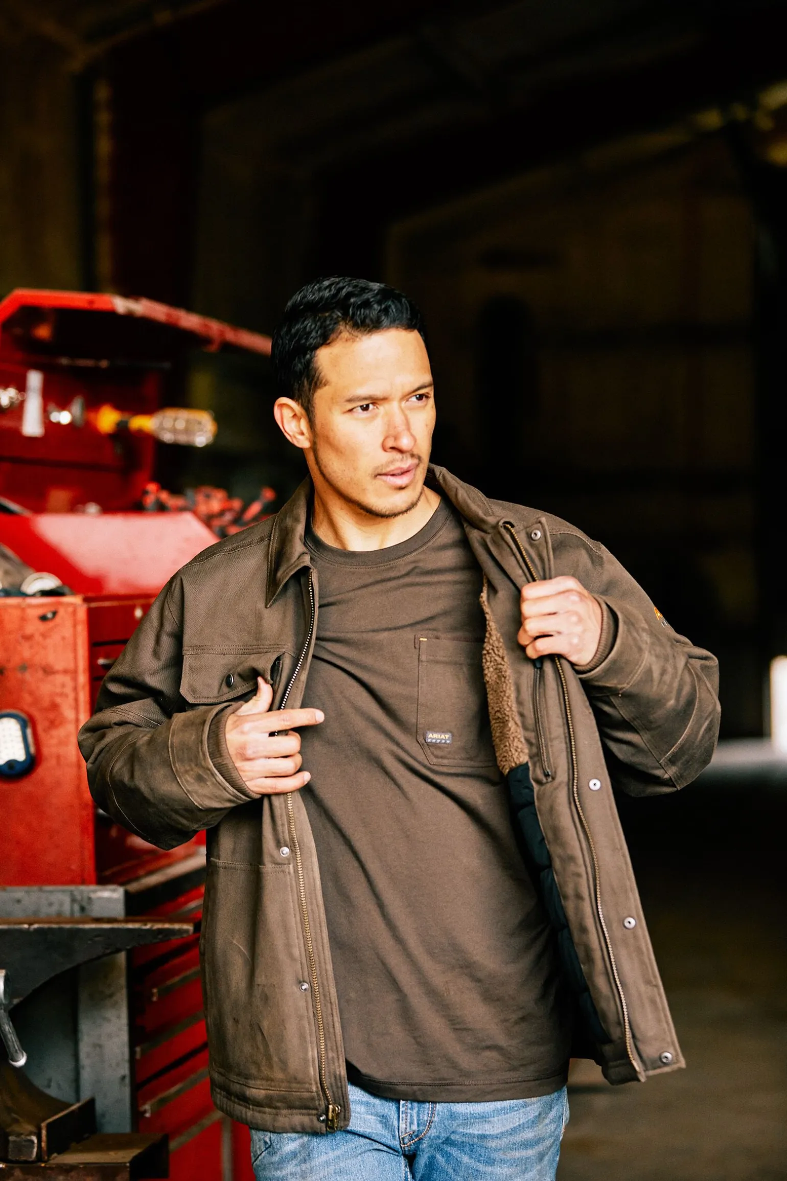 Ariat Rebar DuraCanvas Sherpa Lined jakke til herre