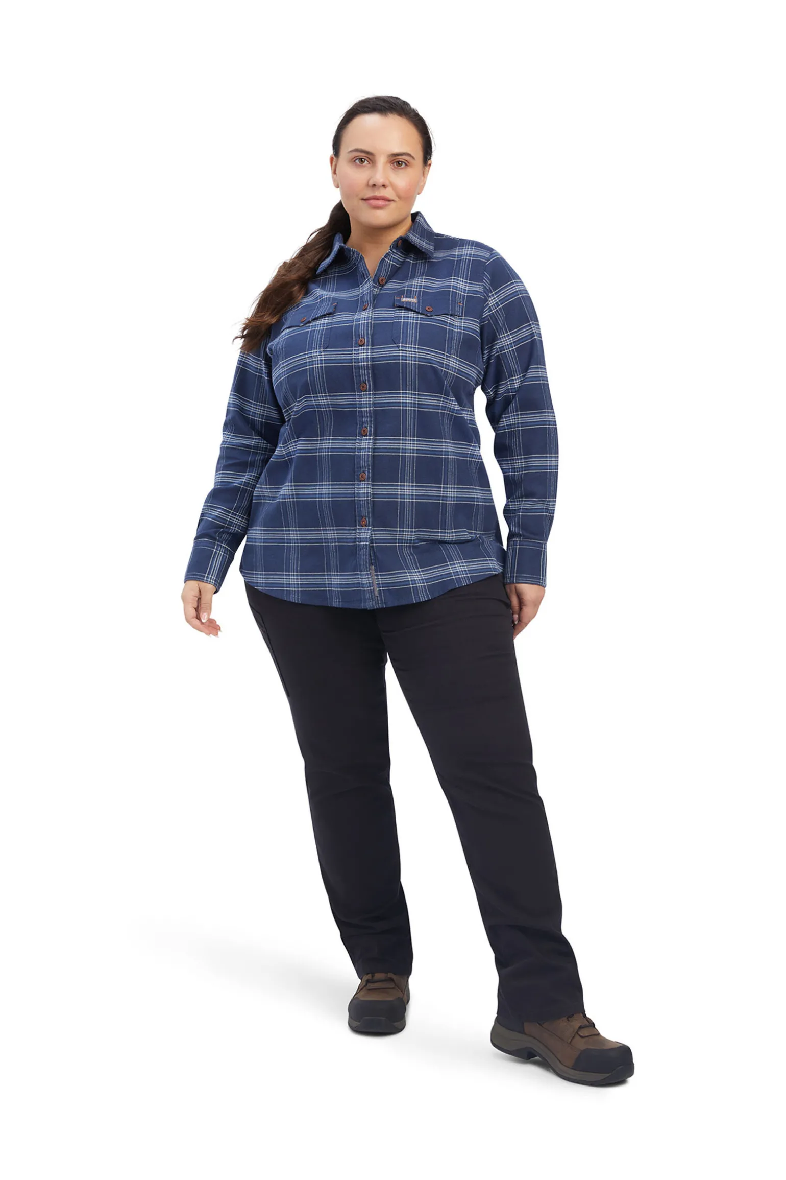 Ariat Rebar Flannel DuraStretch langermet arbeidsskjorte til dame