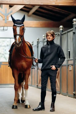 B Vertigo Nicolas funksjonell treningsskjorte med glidelåslommer, herre