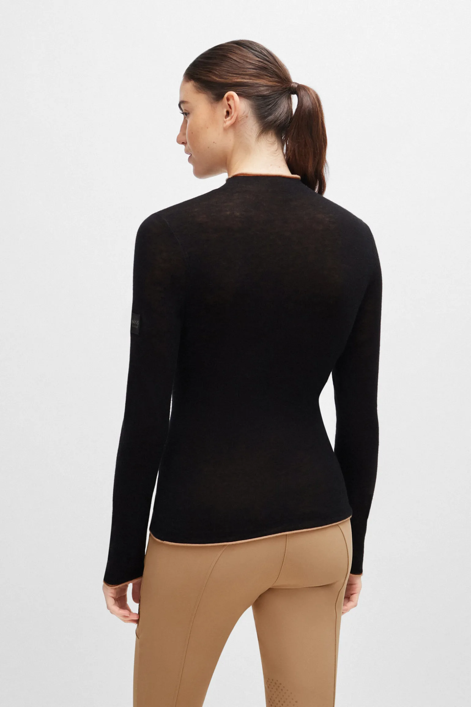 Boss May myk strikket høyhalset genser