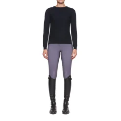 Cavalleria Toscana boat neck genser, ullstrikket, bikubemønstret, dame