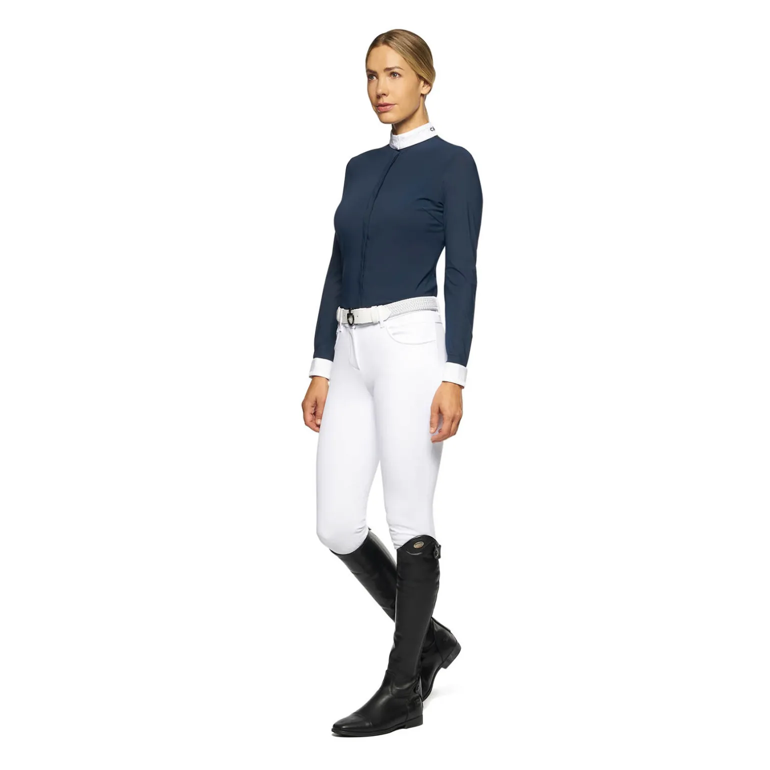 Cavalleria Toscana Embroidery stevneskjorte med lange ermer for kvinner