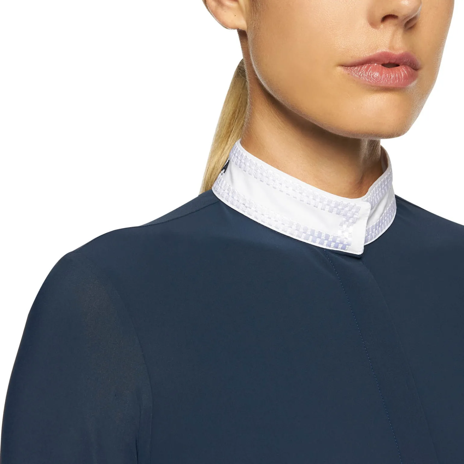 Cavalleria Toscana Embroidery stevneskjorte med lange ermer for kvinner