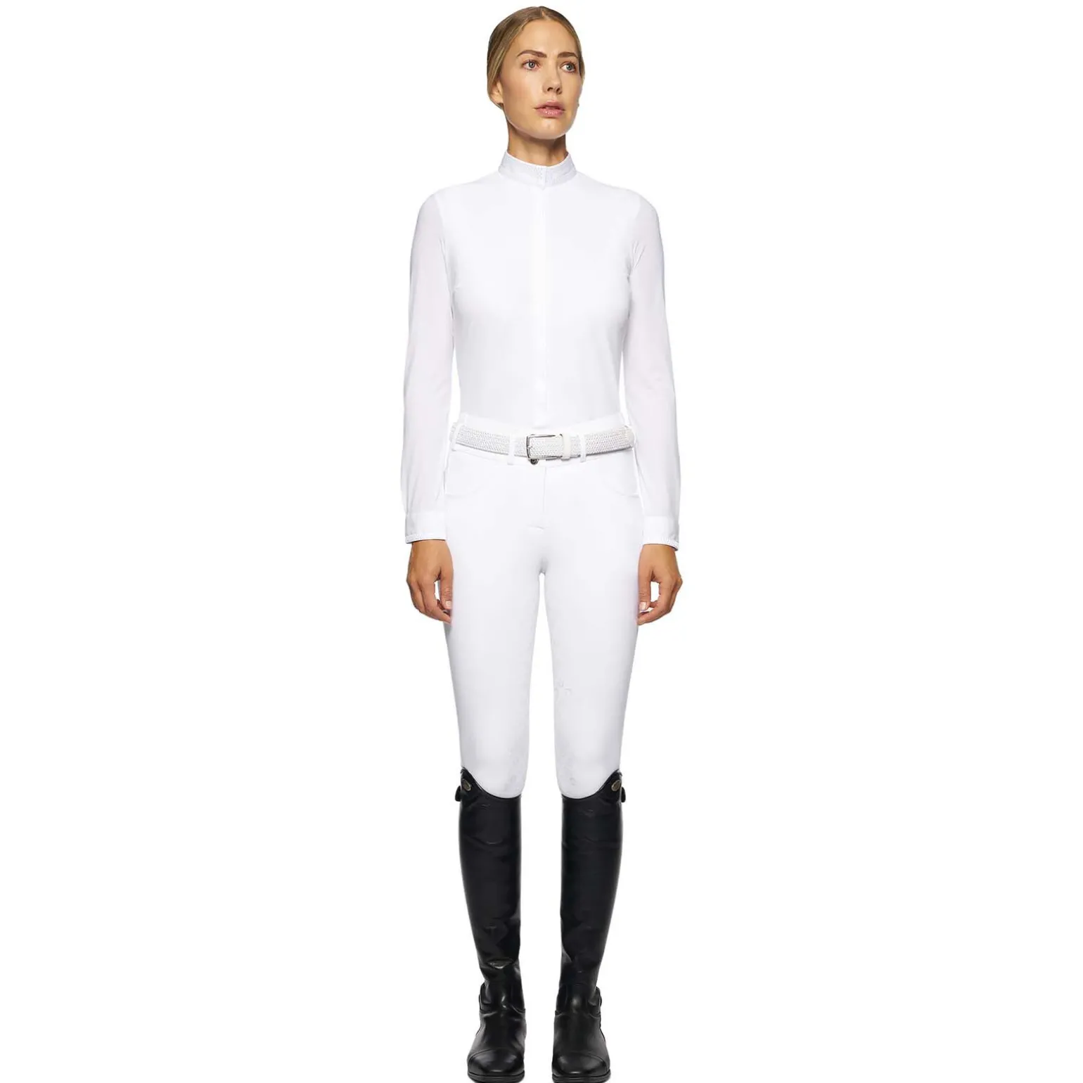 Cavalleria Toscana Embroidery stevneskjorte med lange ermer for kvinner