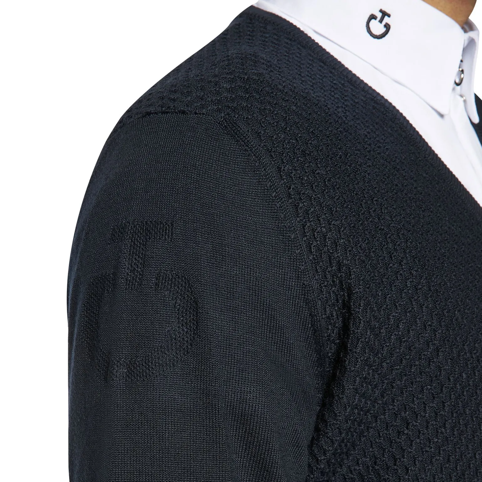 Cavalleria Toscana ullstrikket genser med V-hals, herre