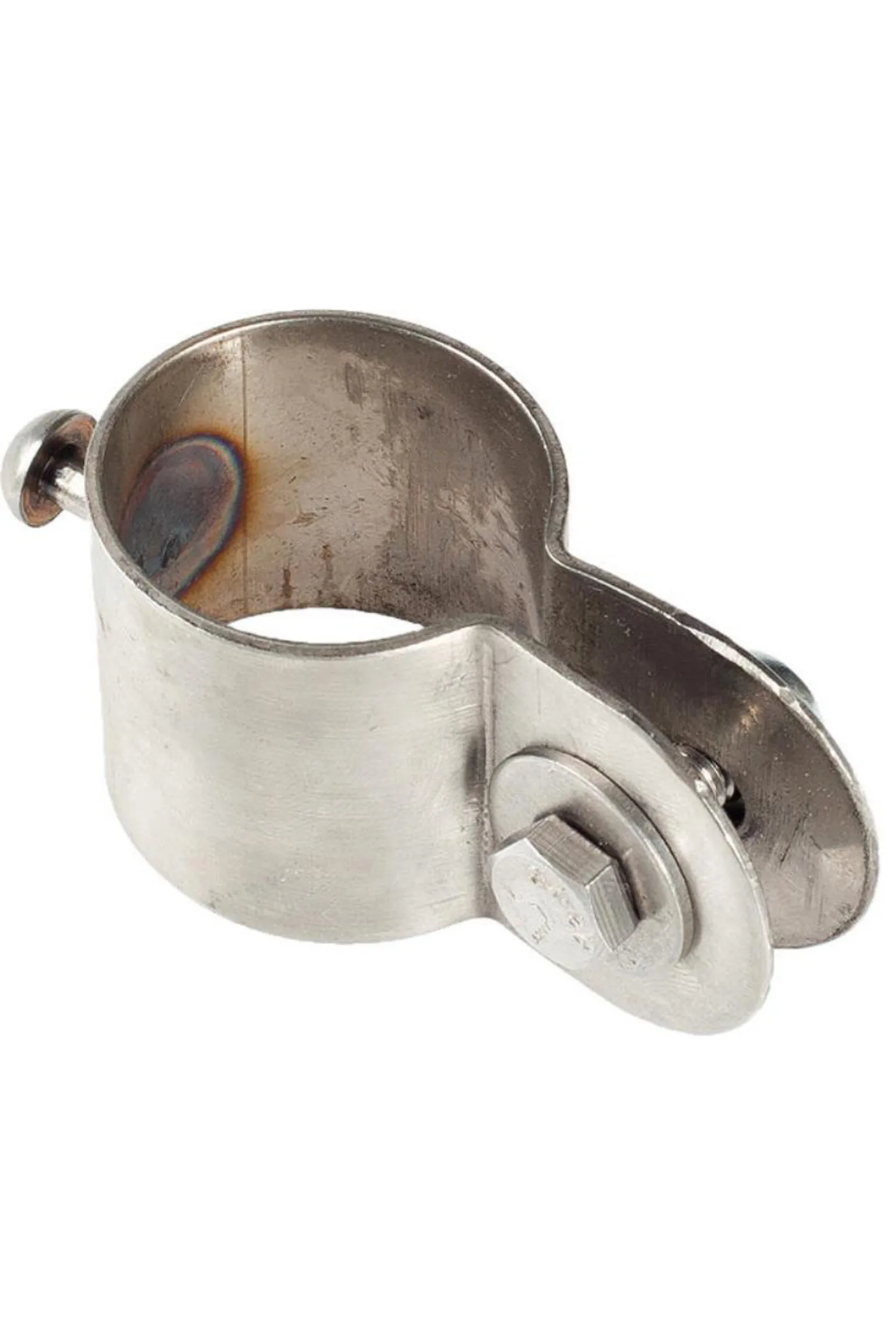 Finntack klemme med pin for 38mm skaft i rustfritt stål