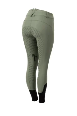 Helforsterkede ridebukser med høyt liv og silikon, dame