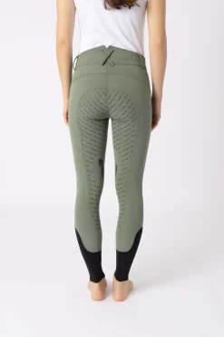 Helforsterkede ridebukser med høyt liv og silikon, dame