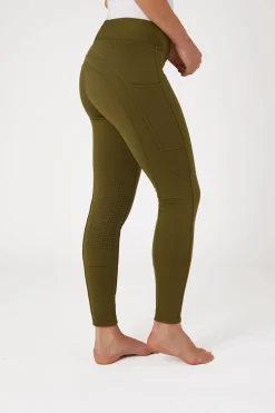 Horze Active helforsterkede ridetights til vinteren med knegrip og telefonlomme