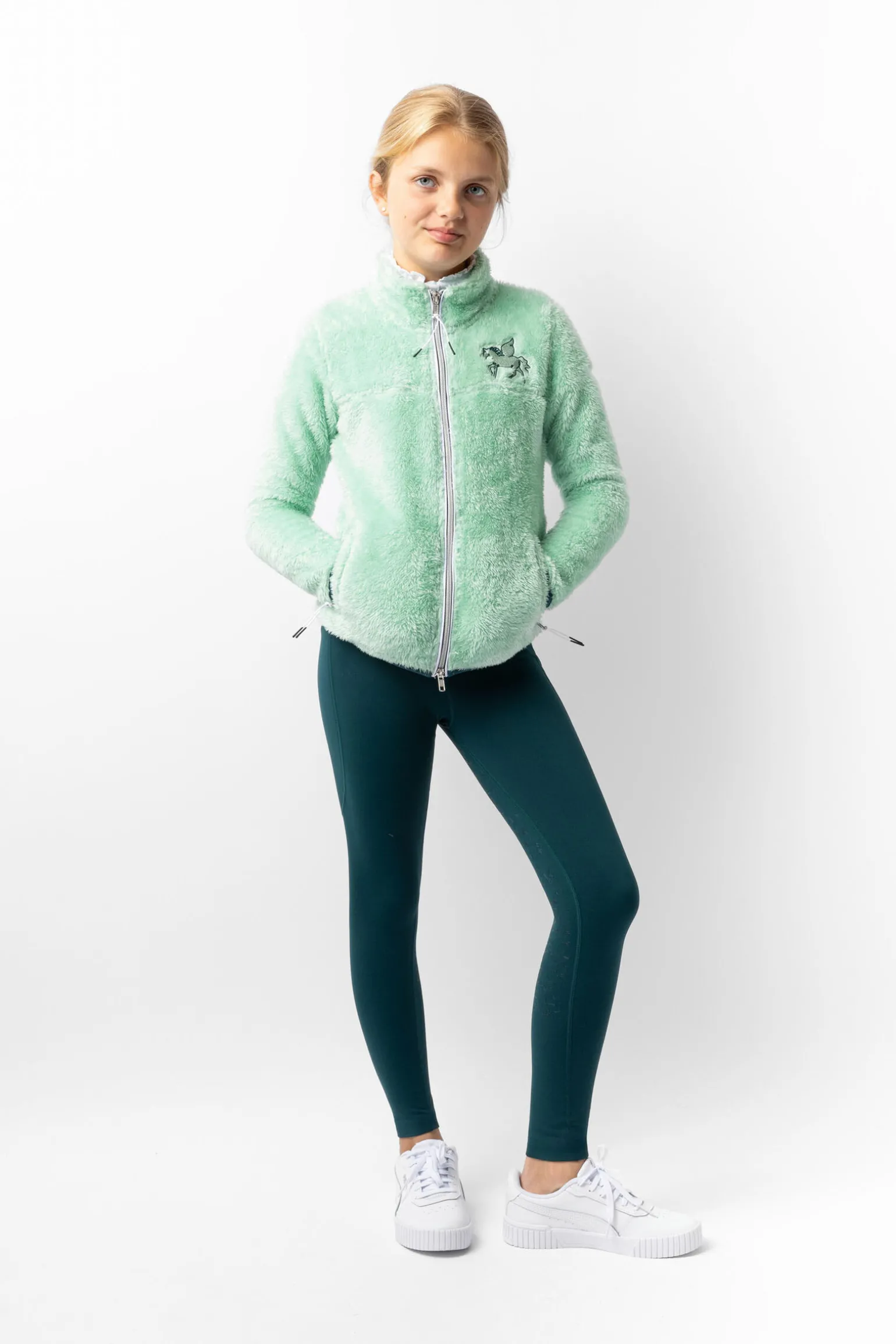 Horze Elsa Barne fleece-ridejakke