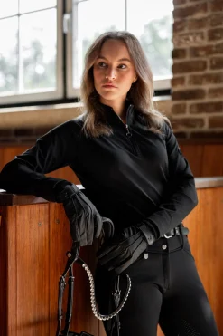 Horze fleecefôrede hansker i PU lær