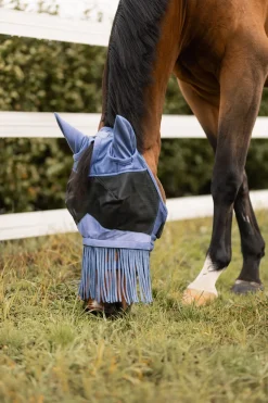 Horze fluemaske med frynset nese