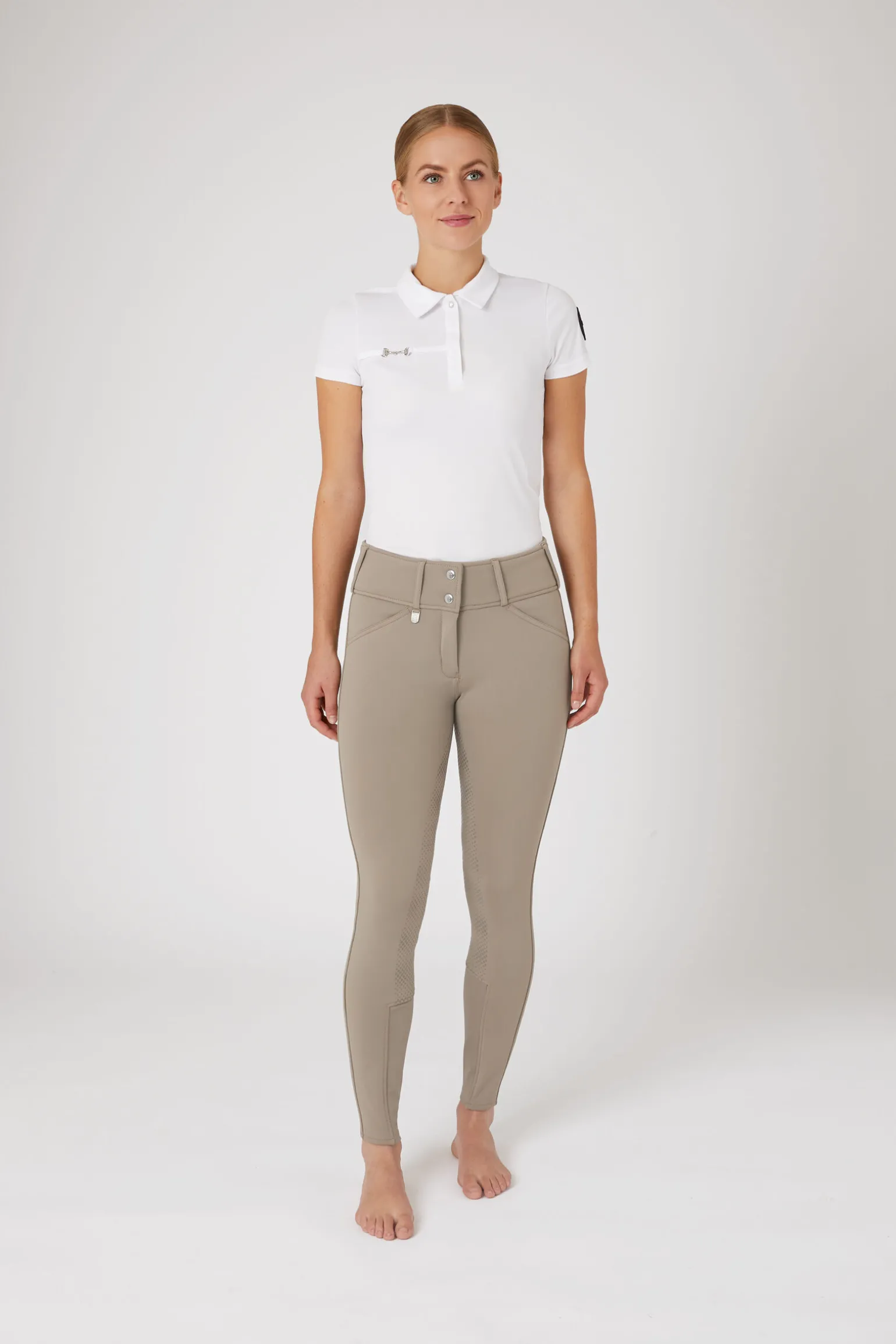 Horze Grand Prix helforsterkede thermo ridebukser i softshell, dame