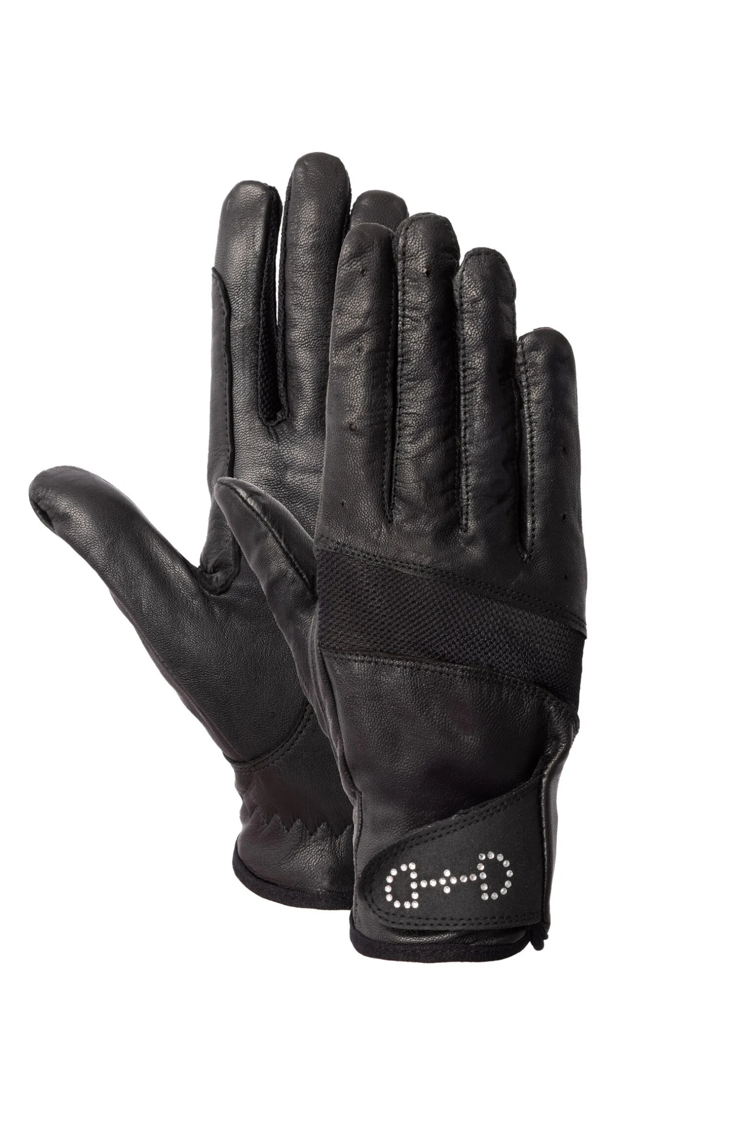 Horze hansker med lær og netting, dame