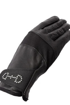 Horze hansker med lær og netting, dame