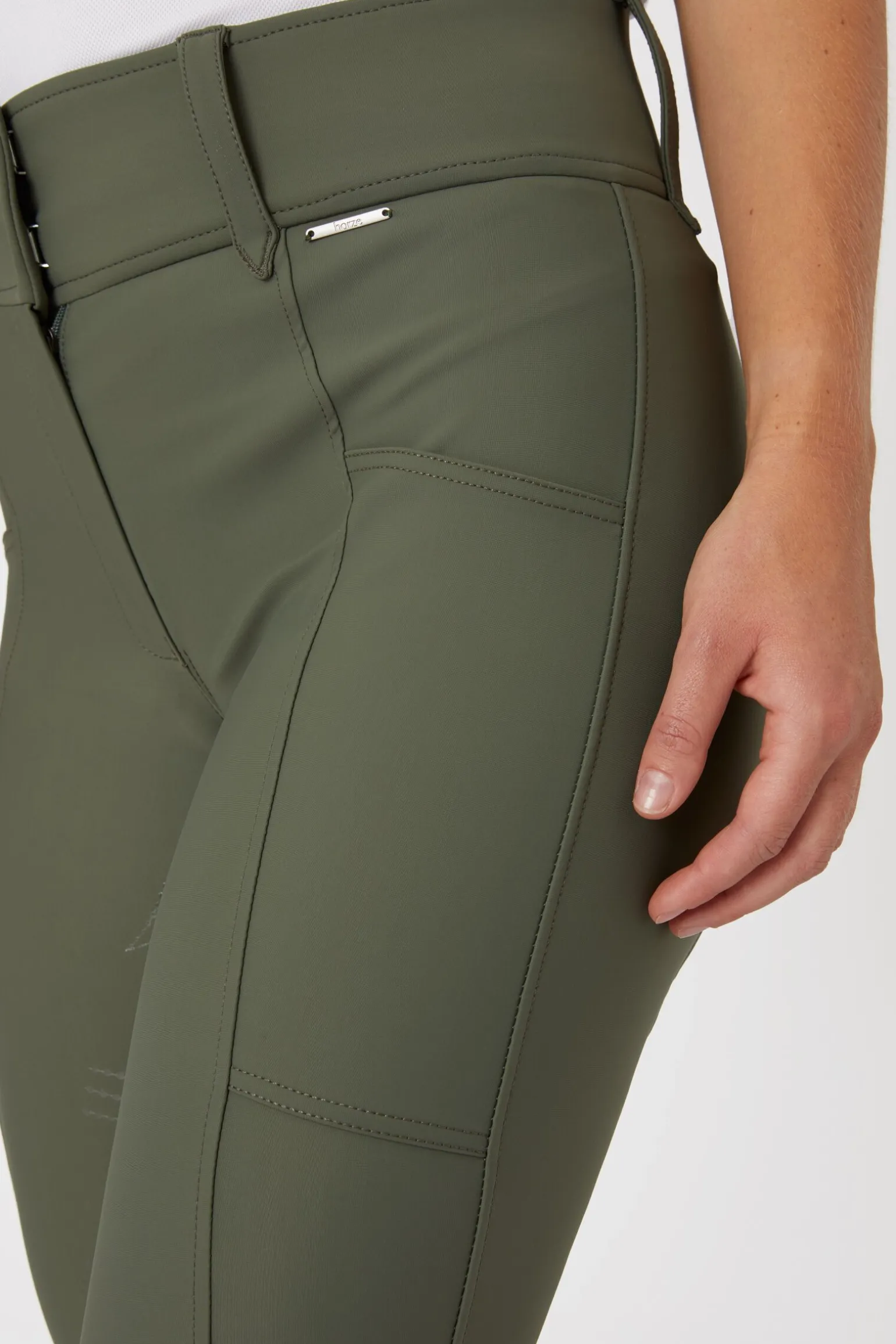 Horze Indira helforsterkede ridebukser med høyt liv til dame