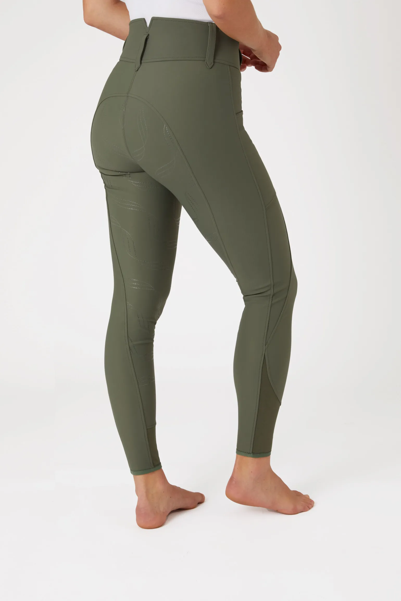 Horze Indira helforsterkede ridebukser med høyt liv til dame