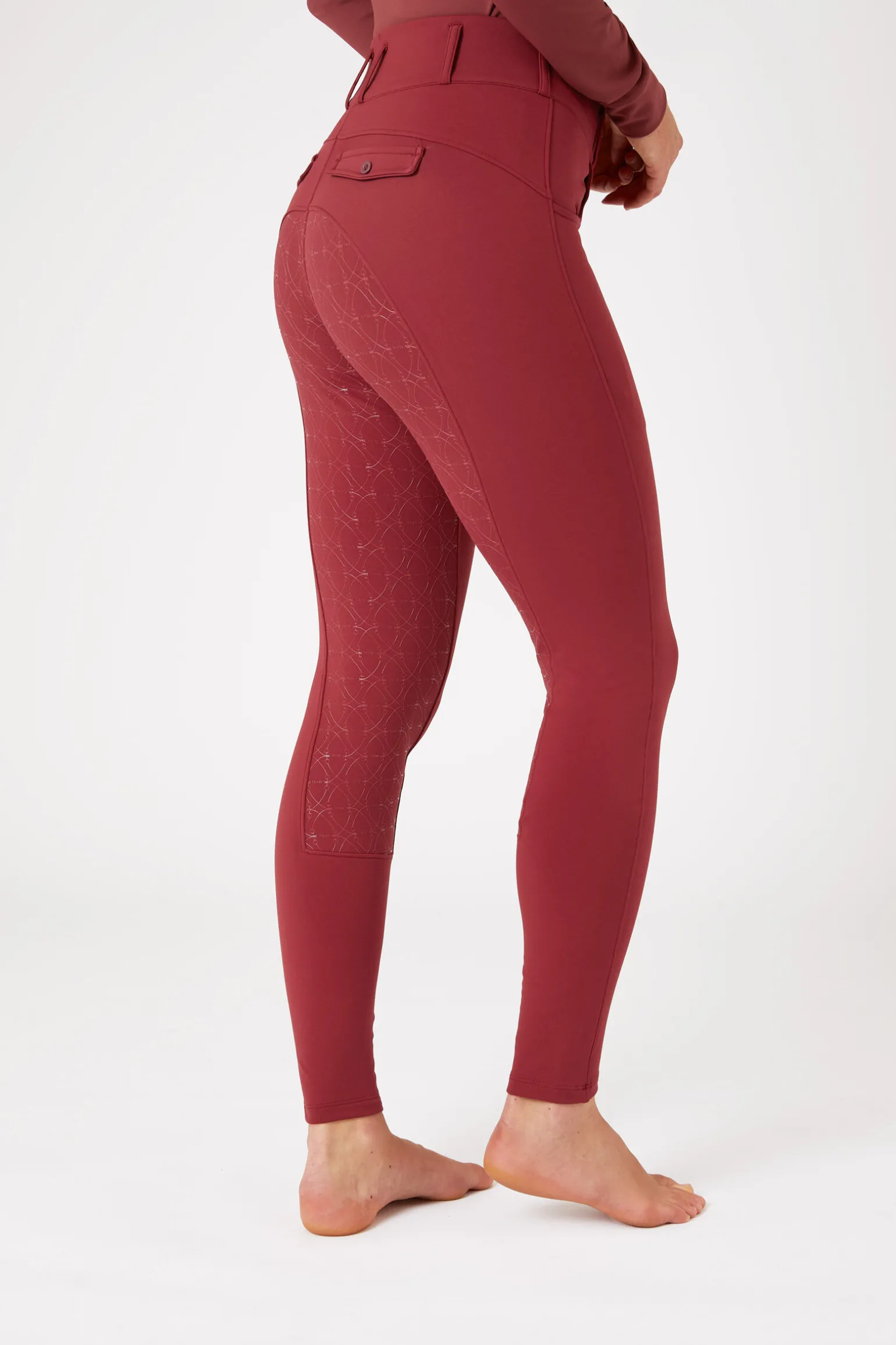 Horze Ingrid helforsterkede vinter-ridebukser med høyt liv til dame