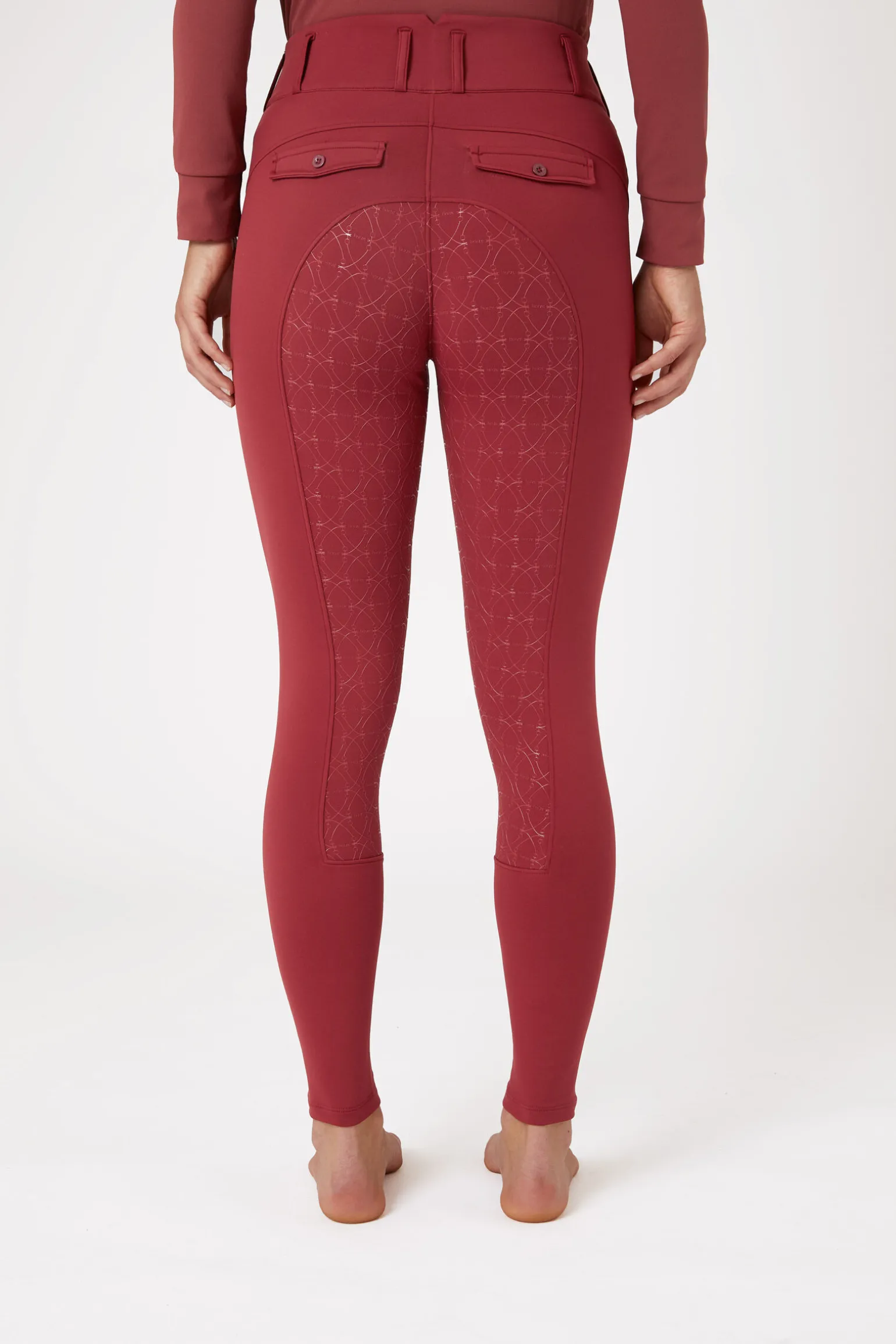 Horze Ingrid helforsterkede vinter-ridebukser med høyt liv til dame