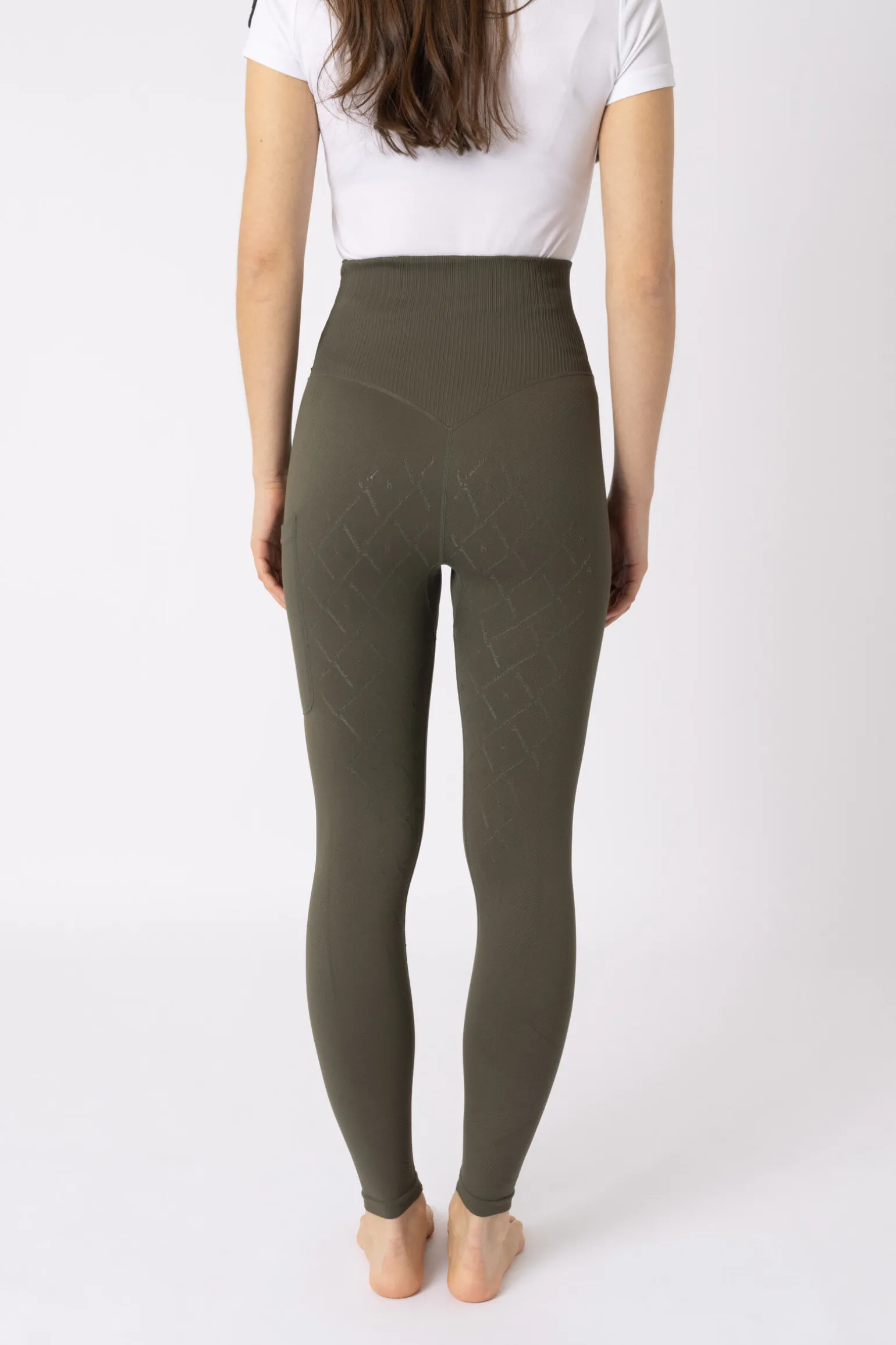 Horze Janine sømløse, helforsterkede ridetights med telefonlomme til dame