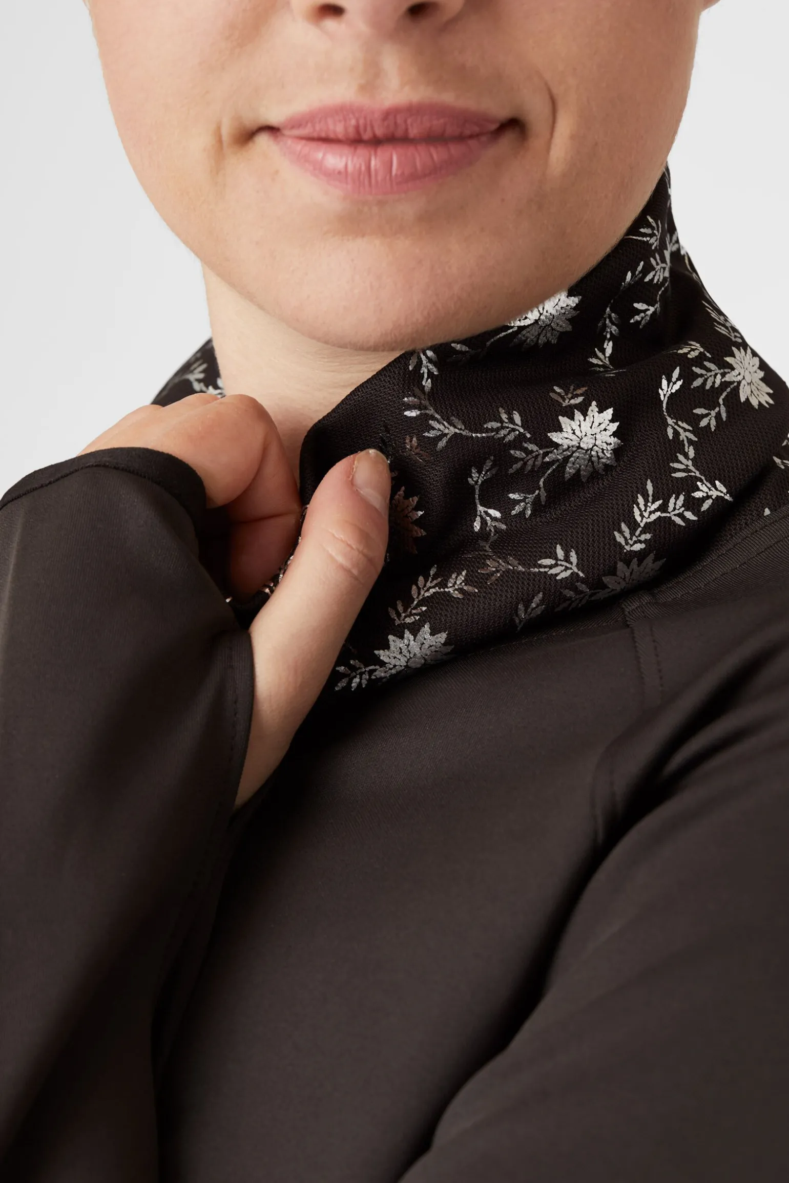 Horze Kaitlin funksjonell treningsskjorte med blomsterkrage, barn