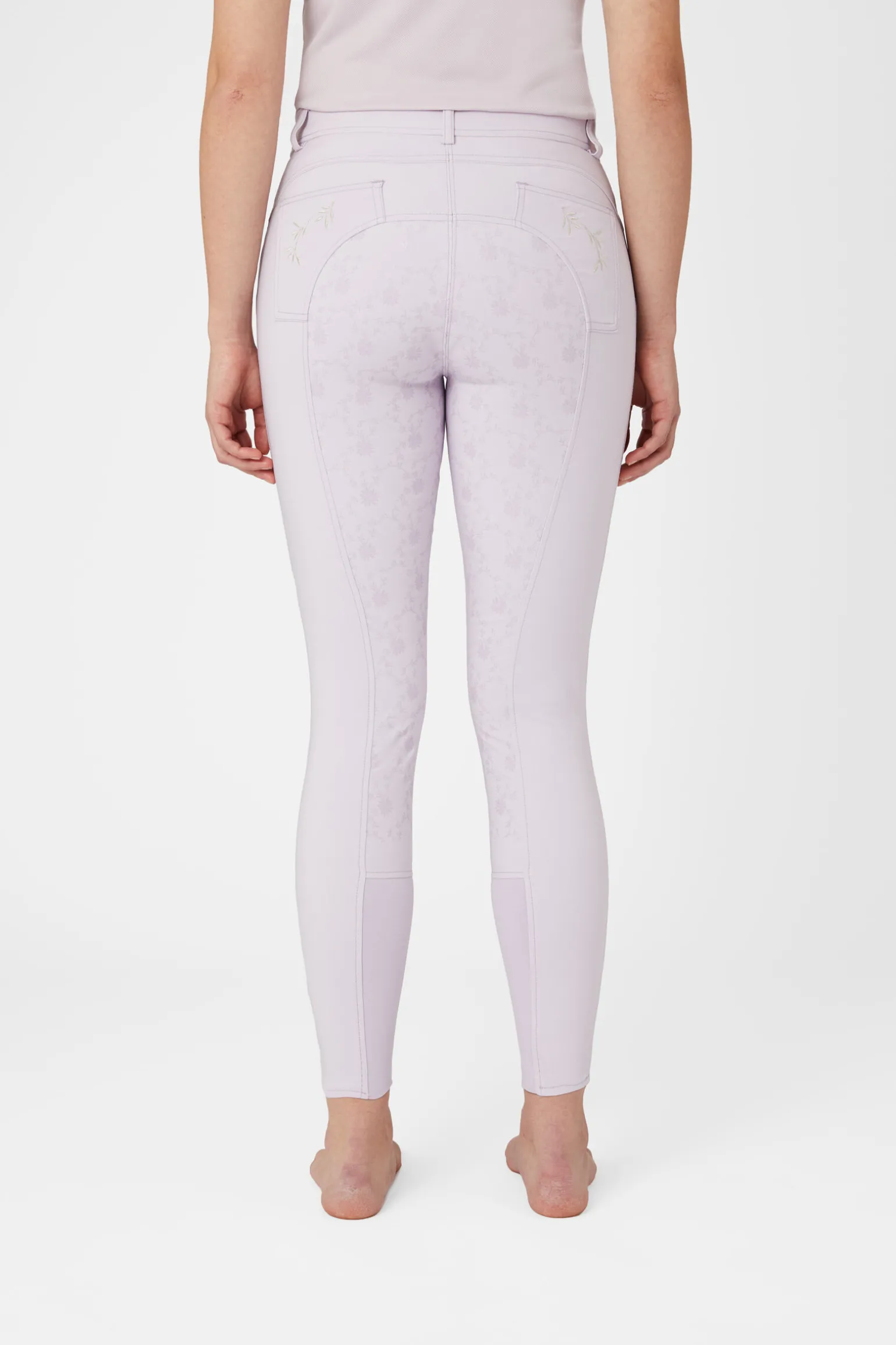 Horze Kaitlin helforsterkede ridebukser med blomsterdetaljer, dame