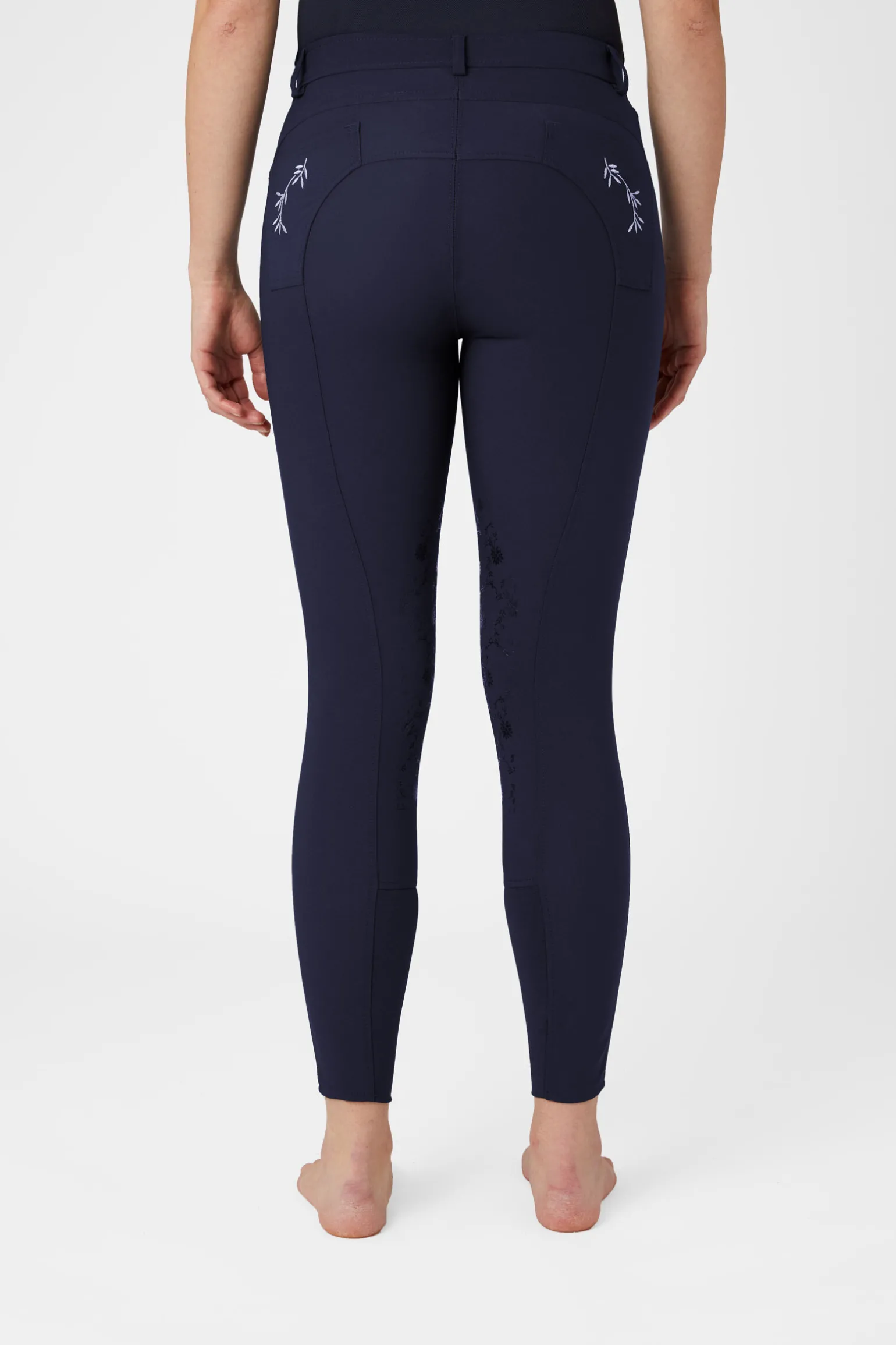 Horze Kaitlin kneforsterkede ridebukser med blomsterdetaljer, dame