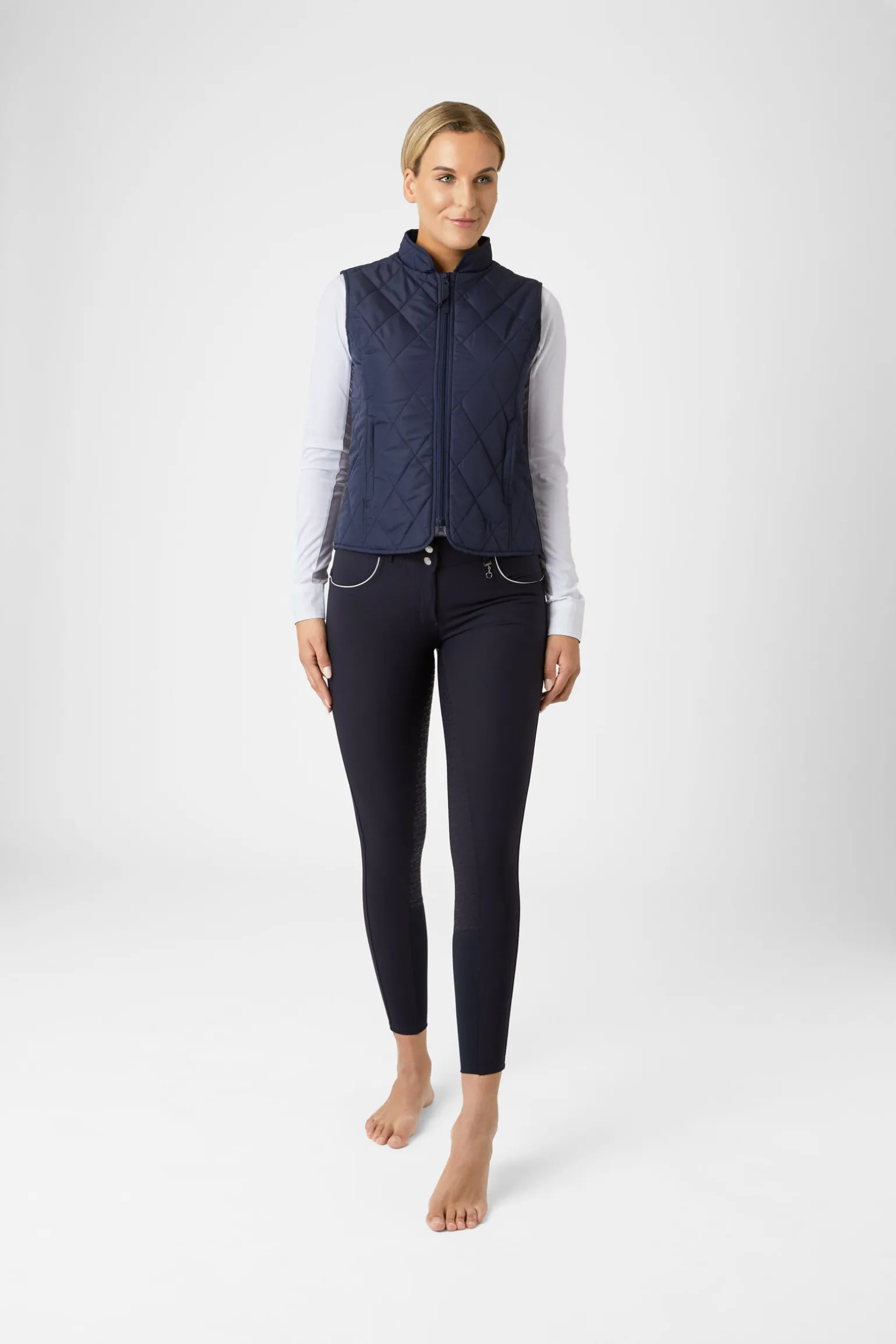 Horze klassisk vattert vest til damer