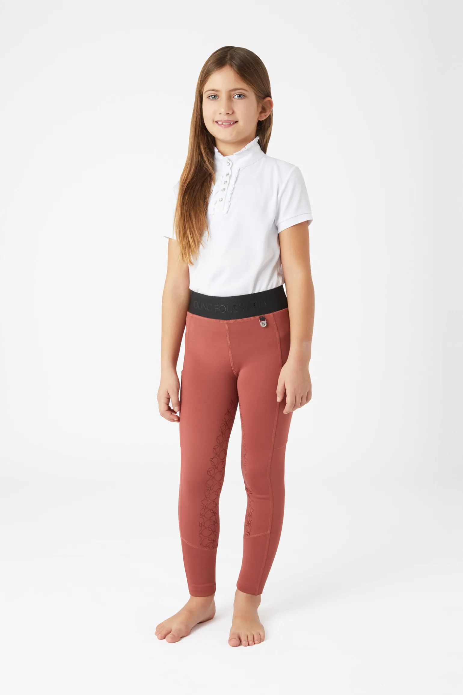 Horze Leighton Teens helforsterkede ridetights med silikon og varmt fôr