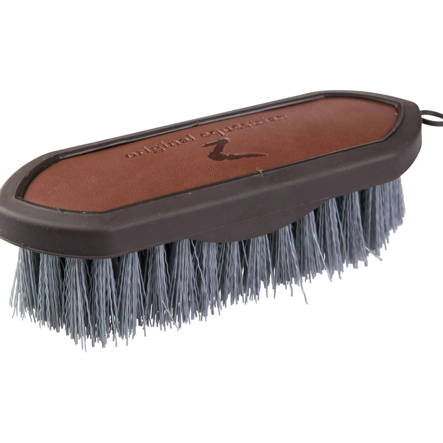 Horze Maddox finbørste med lærhåndtak