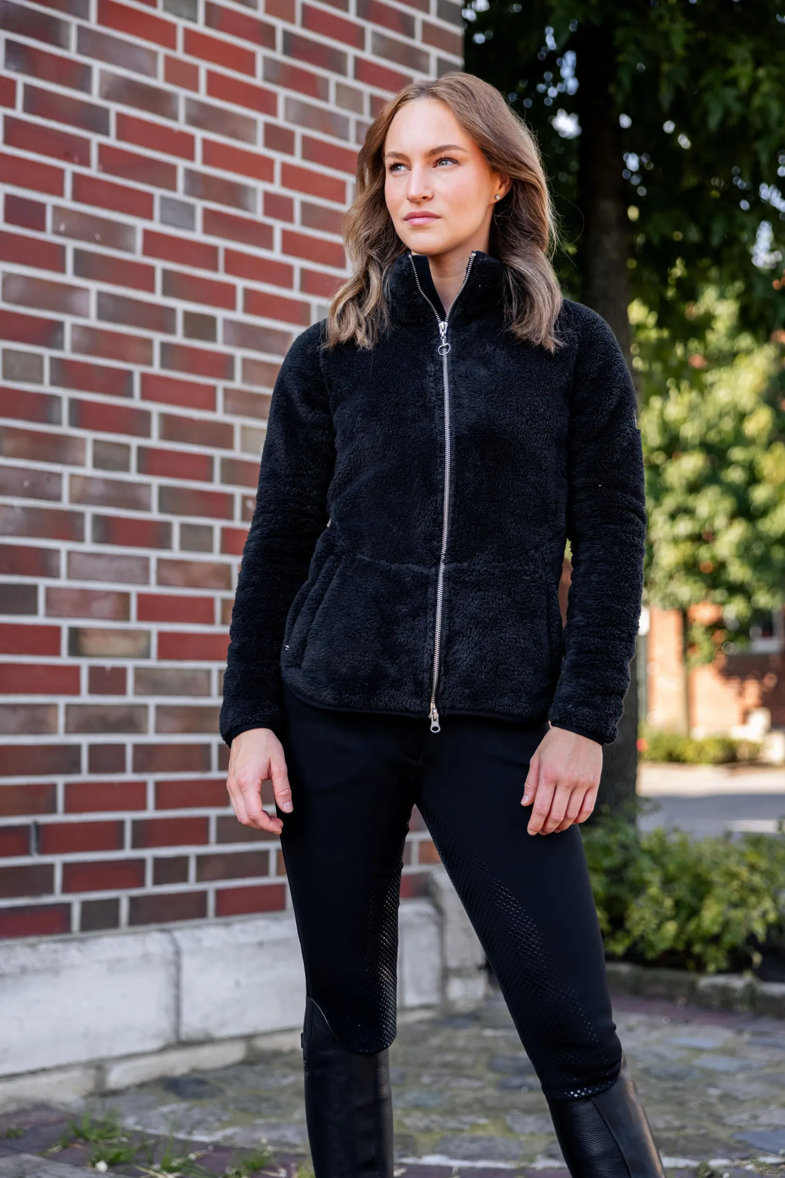 Horze Merida jakke i teddyfleece til dame