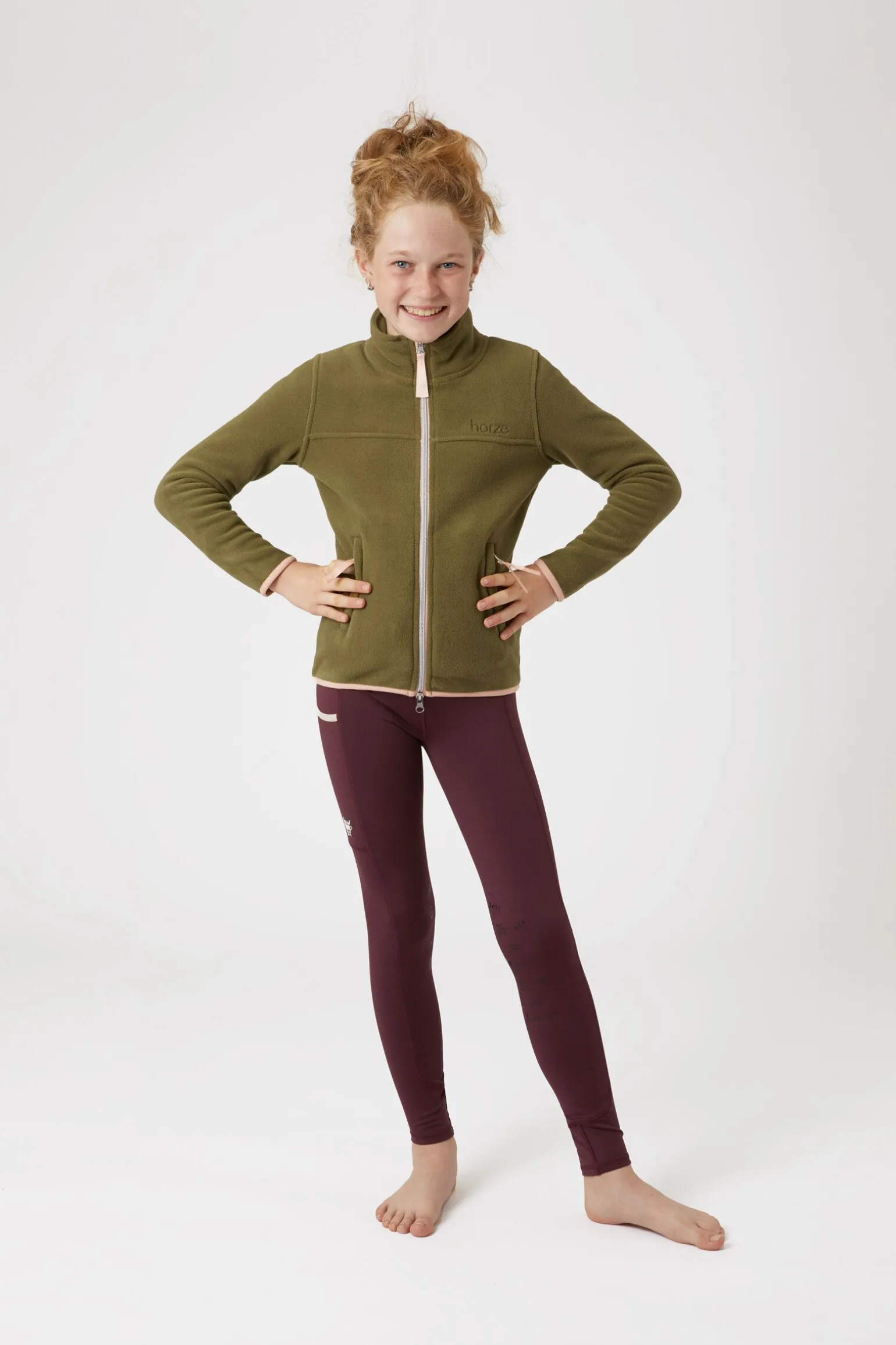 Horze Monster ridejakke i fleece til barn