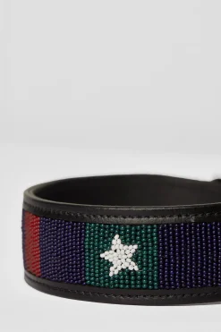 Horze Noir halsbånd til hund, med stjerner