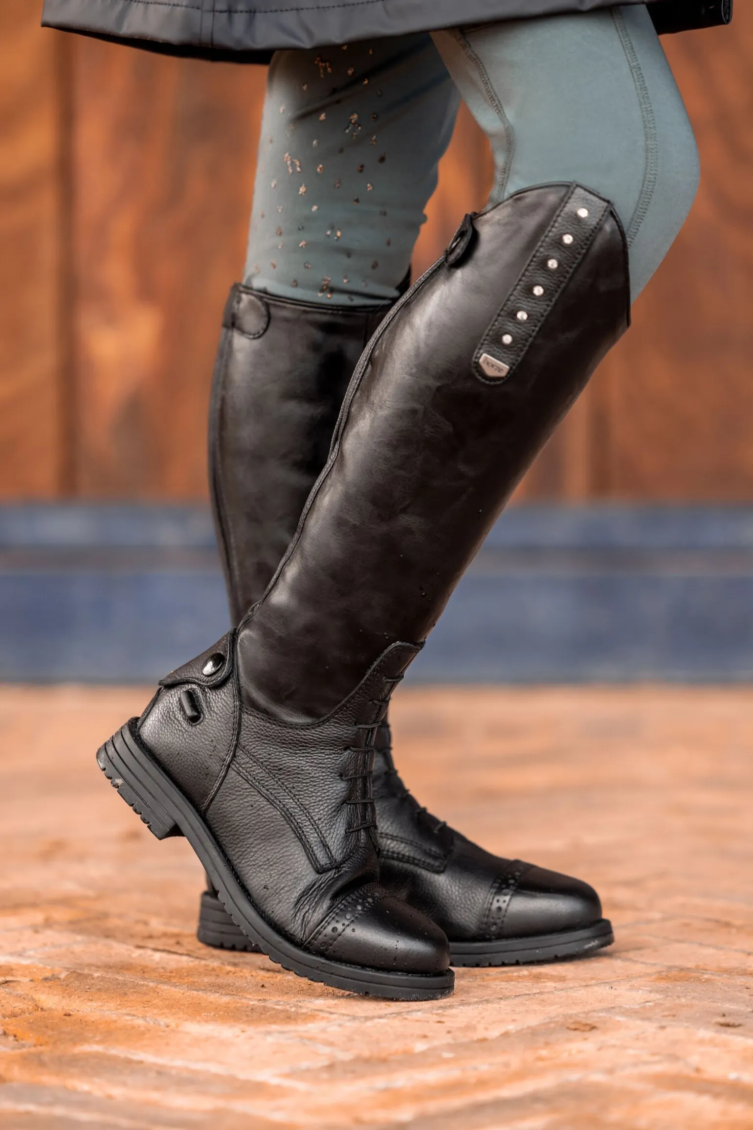 Horze Portland ridestøvler med krystaller til barn