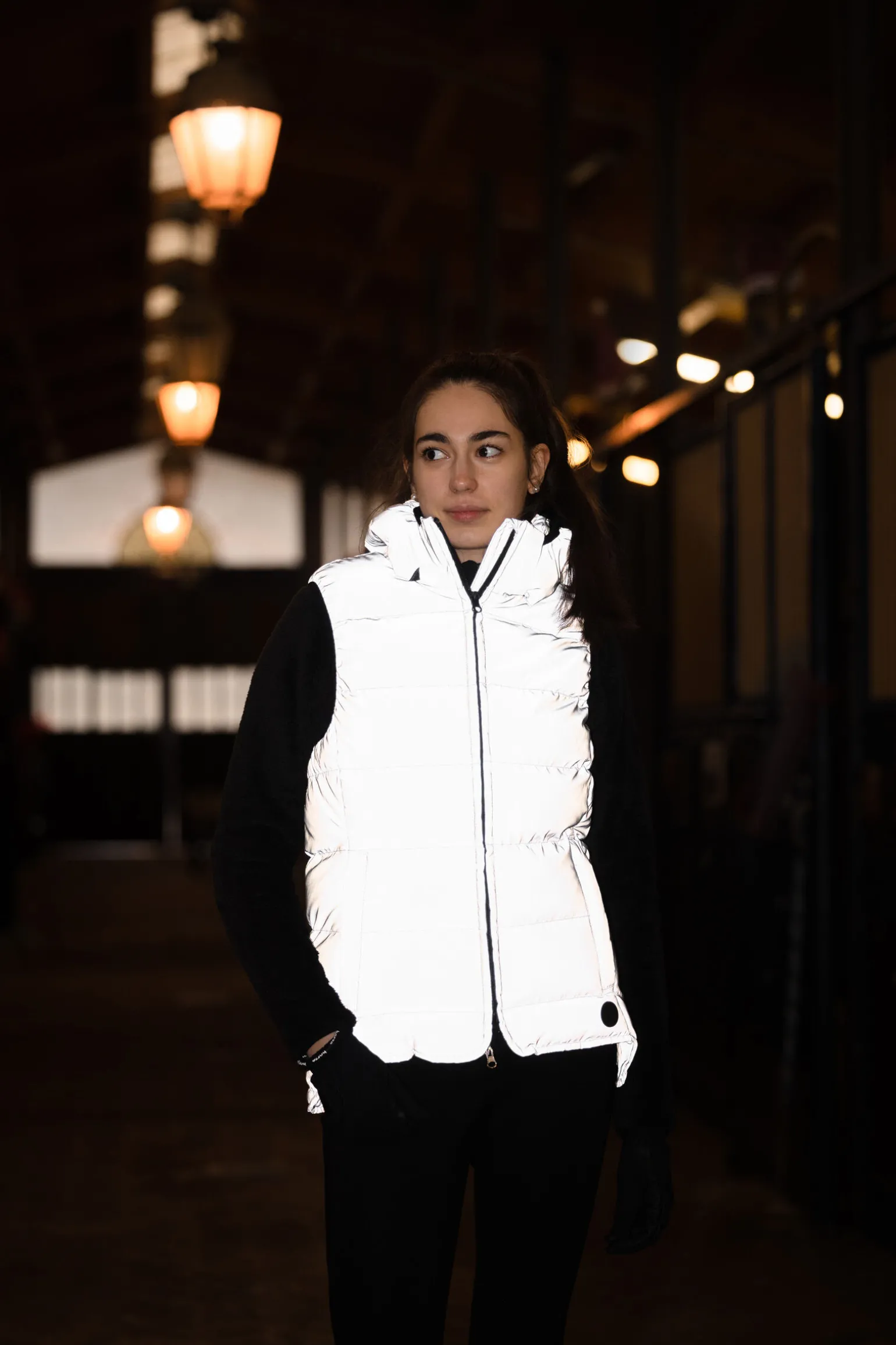 Horze reflekterende fôret vest, dame