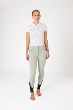 Horze Ridebukser, lommer med mikrokrystaller, høyt liv, helforsterket med silikon, dame