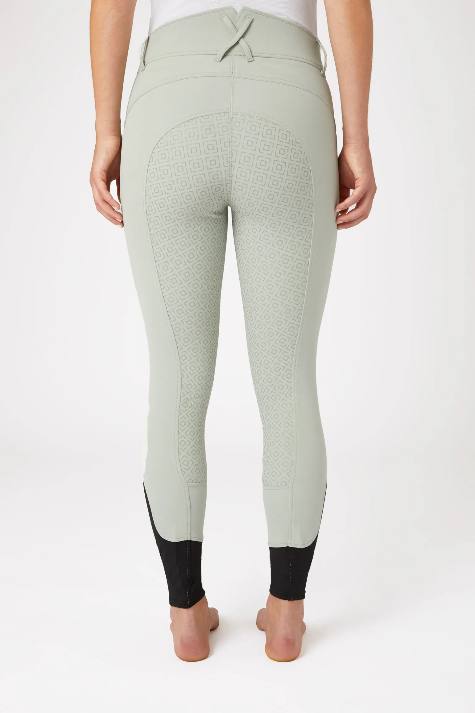 Horze Ridebukser, lommer med mikrokrystaller, høyt liv, helforsterket med silikon, dame