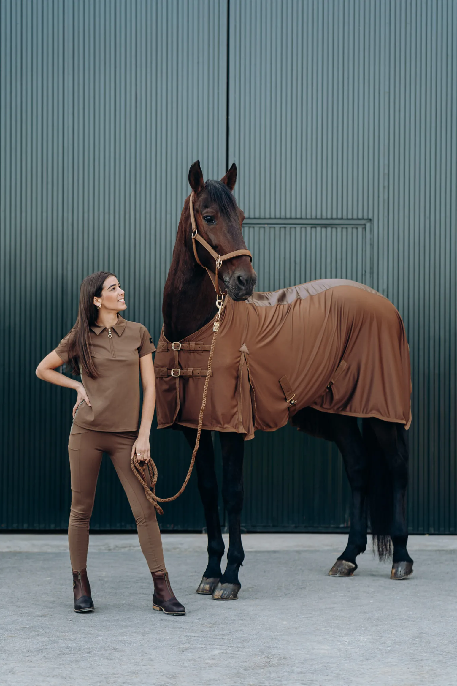 Horze Sagria treningsskjorte med gyllen rygg, dame