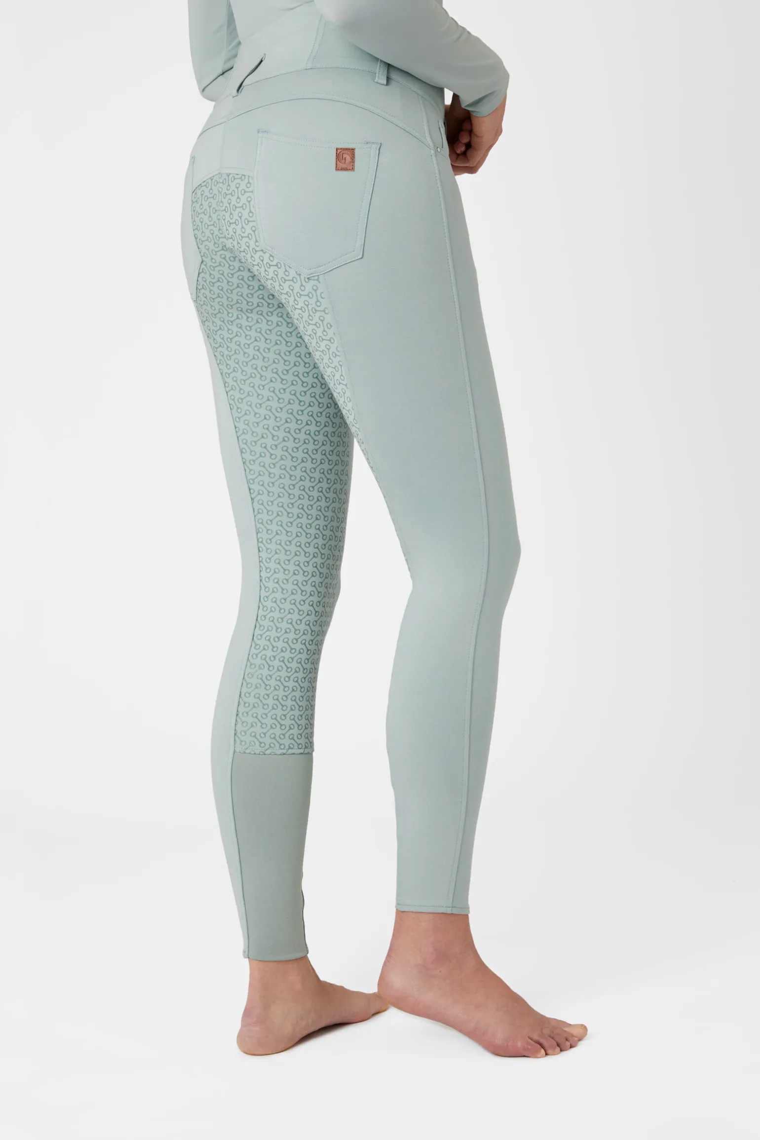 Horze Tara helforsterkede ridebukser med høyt liv og silikon, dame