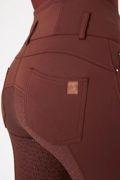 Horze Tara Mid-Season helforsterkede ridebukser med høyt liv til dame