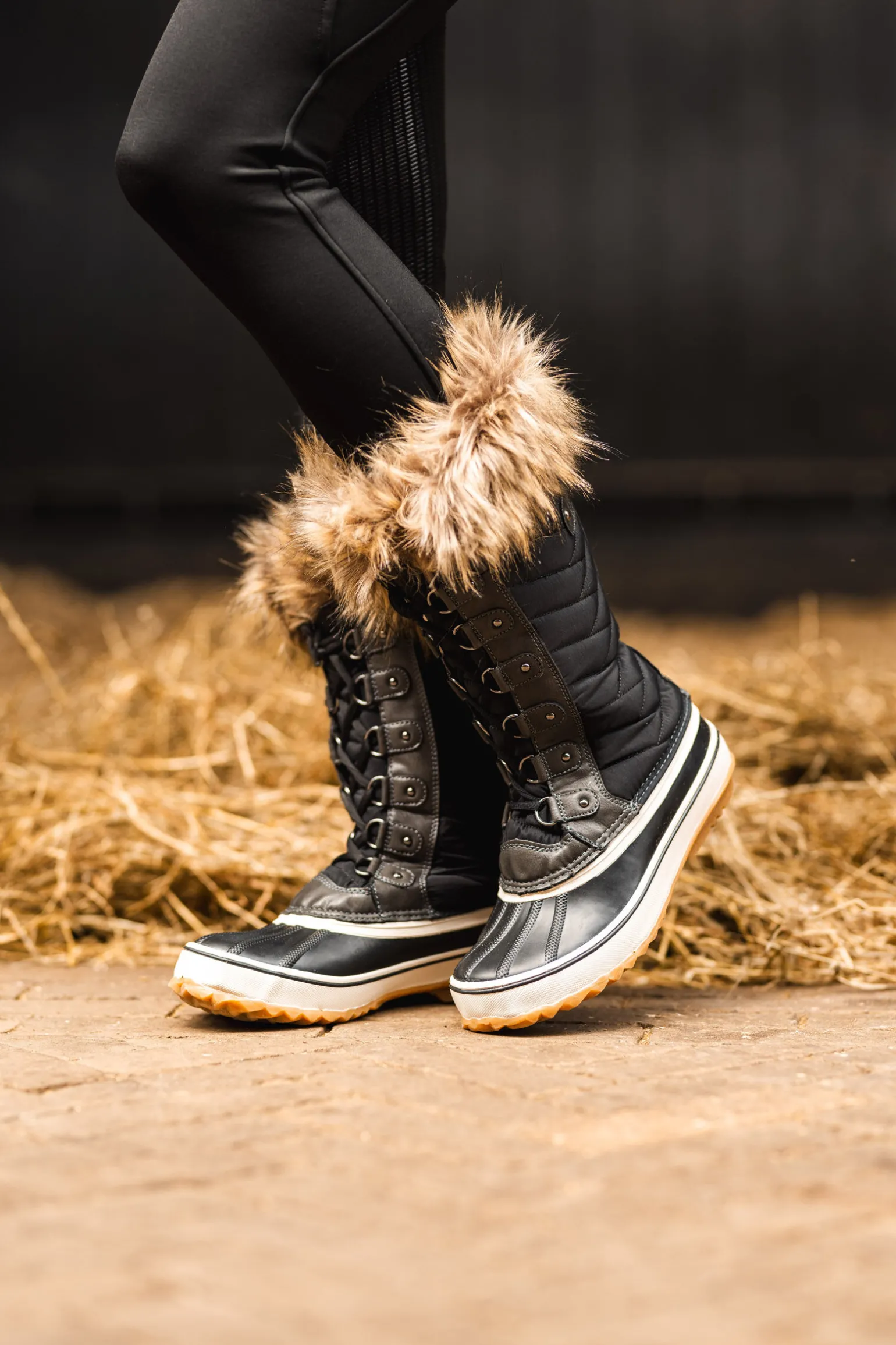 Horze vintersko med pelsfôr til dame