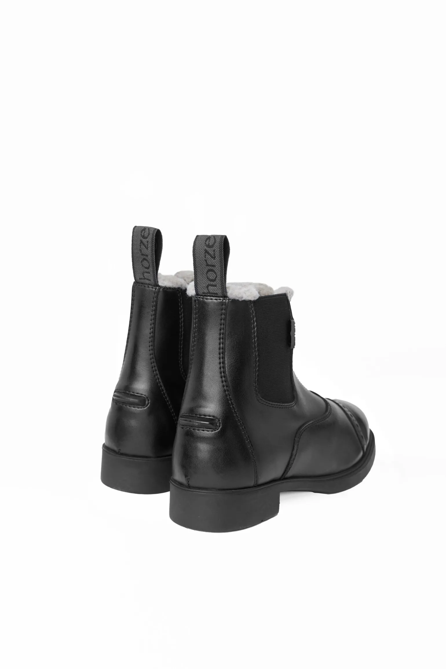 Horze Wexford jodhpur-vintersko med fuskepels og frontglidelås til barn