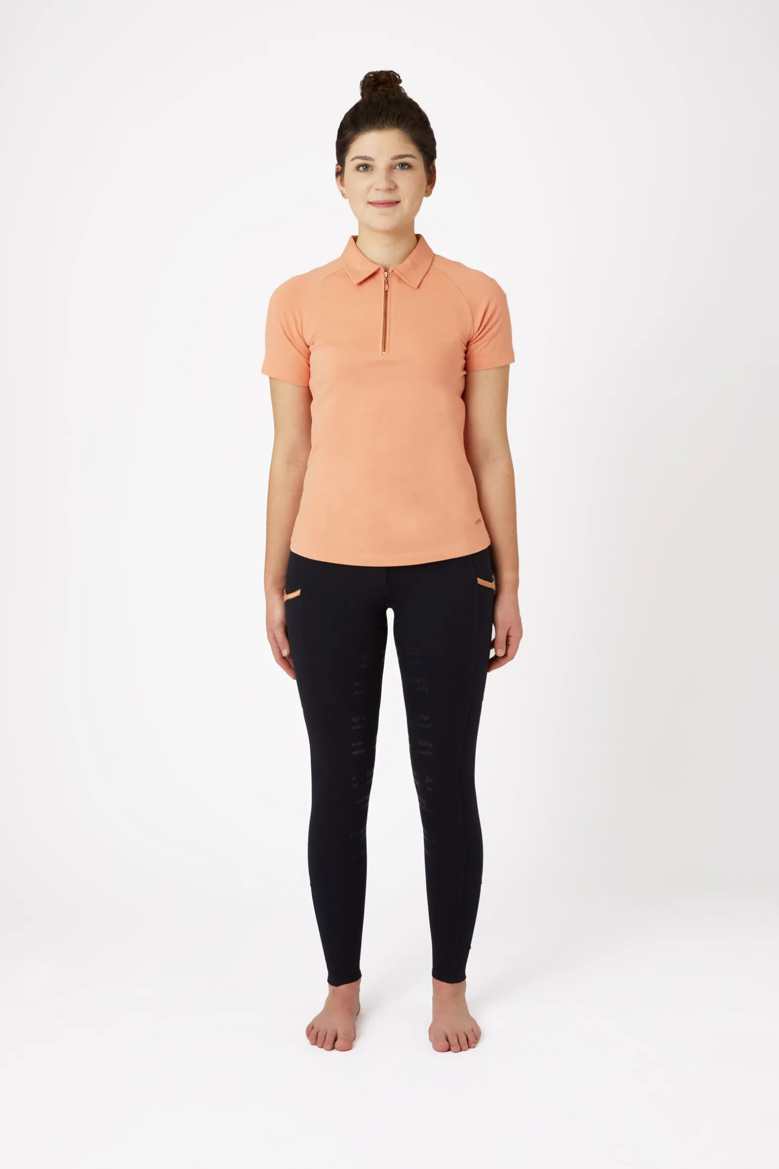 Horze Zola elastisk poloskjorte til dame