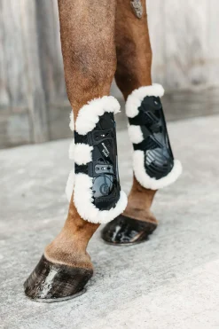 Kentucky Horsewear Vegan elastiske senebelegg med bambus og saueskinn