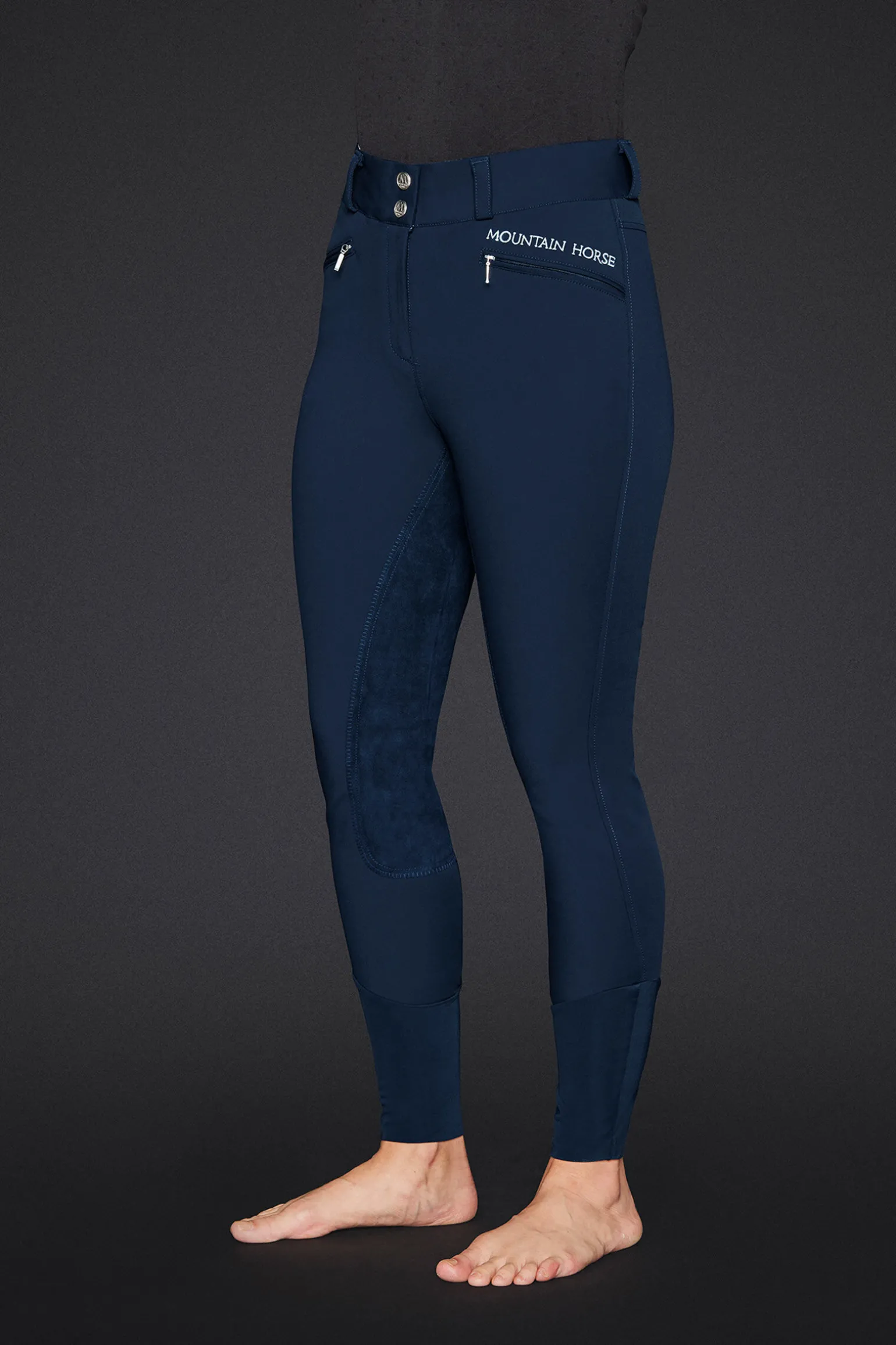 Mountain Horse Diana dame ridebukser med helforsterket sete i imitert skinn