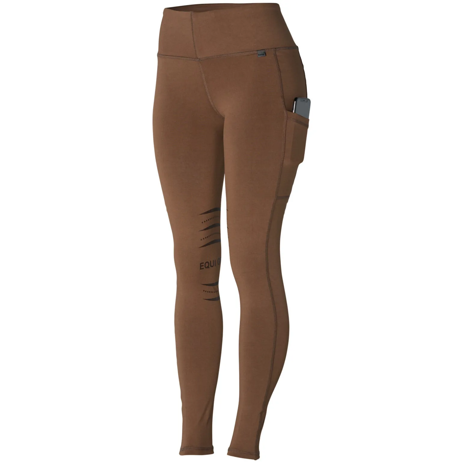 Ridetights, helforsterket silikon, mobillomme, dame