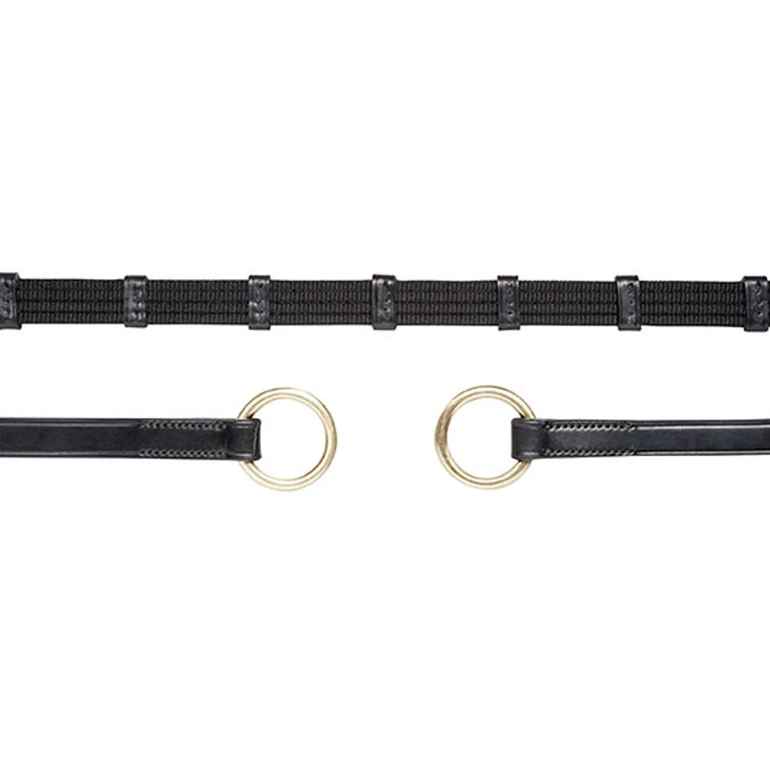 Schockemöhle Sports tøyler dobbel stopp med ringer, tøyler basic Sp