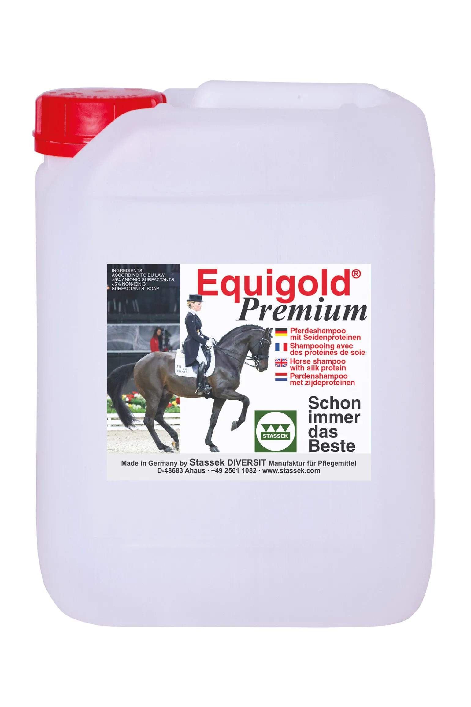 Stassek Equigold Premium Hestesjampo, 5 liters