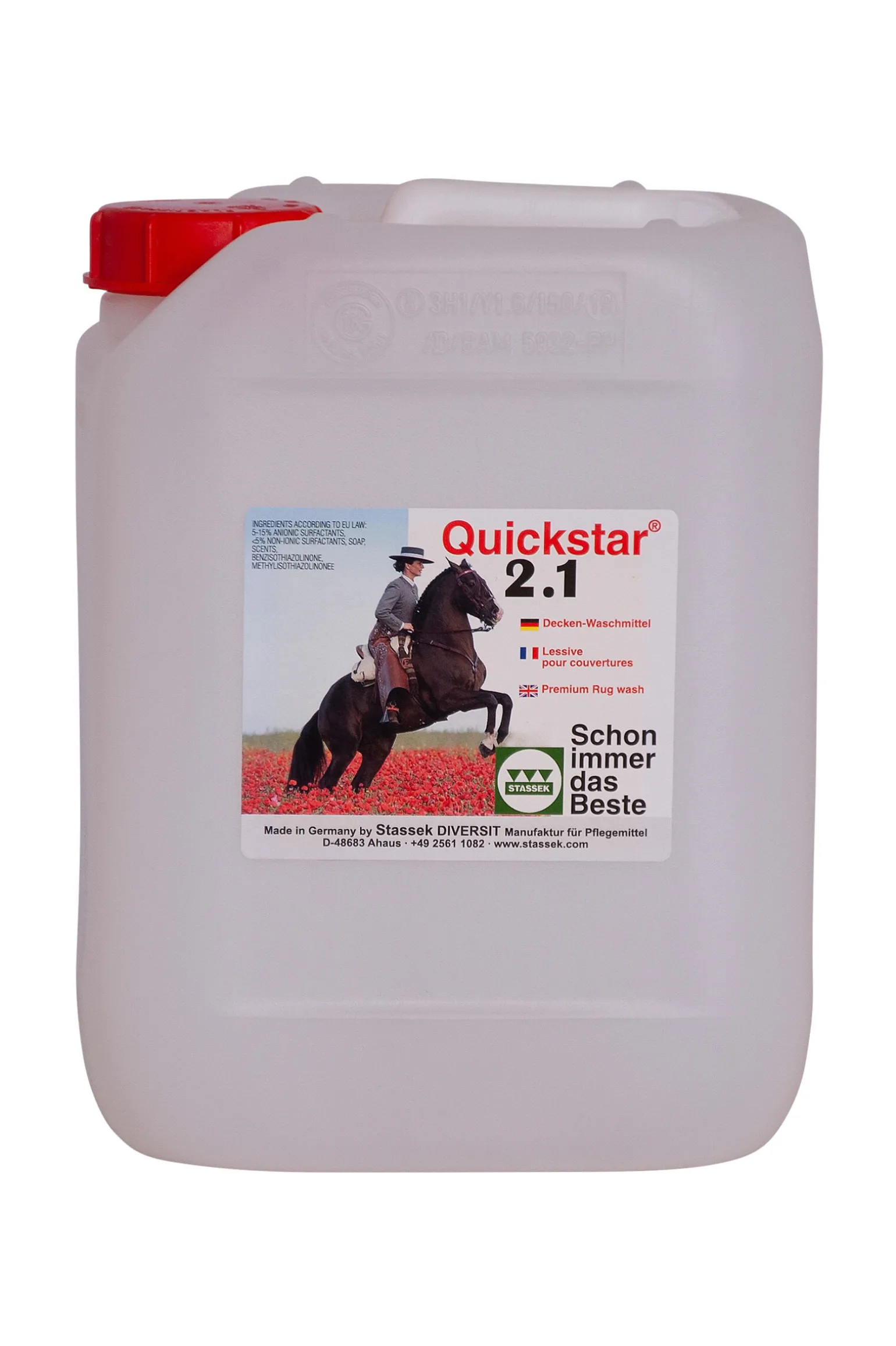 Stassek Quickstar 2.1 Premium Detergent for Dekker og sjabraker, 2 liters