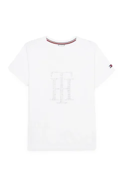 Tommy Hilfiger Equestrian TH Rhinestone skjorte for kvinner